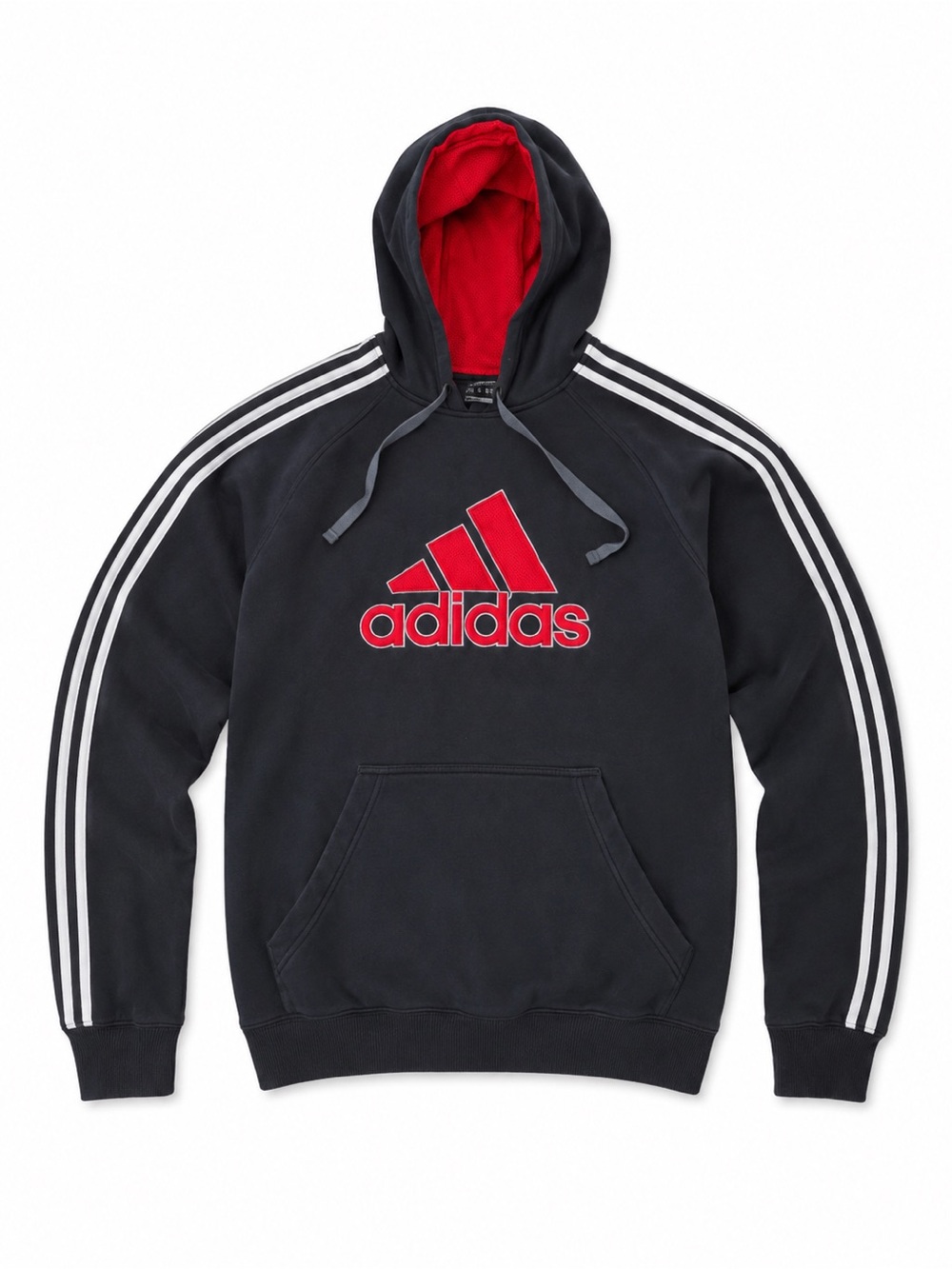 Adidas Black & Red Pullover Hoodie Size Small